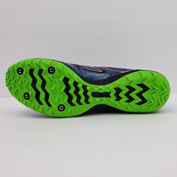 Saucony Kilkenny XC7 Spike Womens Size 10.5 Gray Green Pink Running Track Cleats - Picture 8 of 13